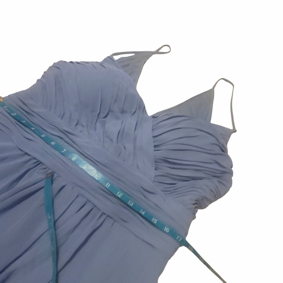 Morilee Madeline Gardner Blue V Neck Maxi Dress 14/16 - Picture 10 of 11